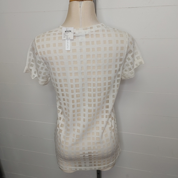 Club Monaco Marlana window pane sheer tee size XS - Picture 5 of 10